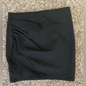 French Kiss Black Asymmetrical Skirt